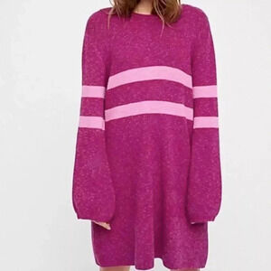 Free People On Your Team Tunic Sweater Mini Dress Size X-Small oversized